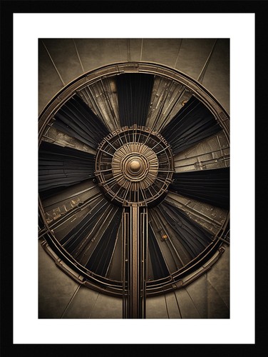 Moody art deco fan - art,