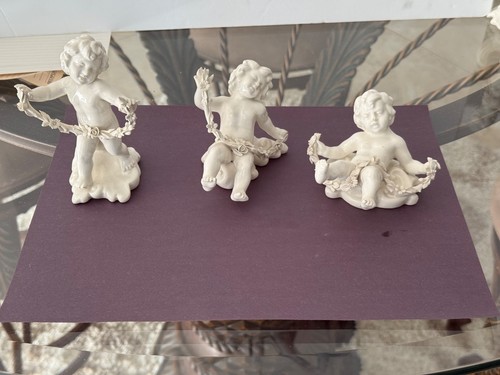 Vintage angel cherub statues - vintage,