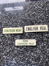 Vintage Butchers Meat Signs X 3