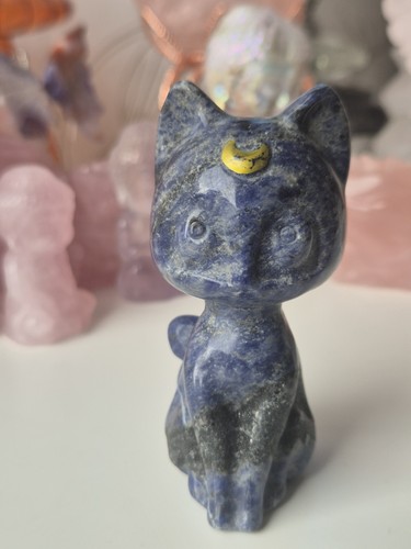 Lapis lazuli luna cat crystal - lapis,