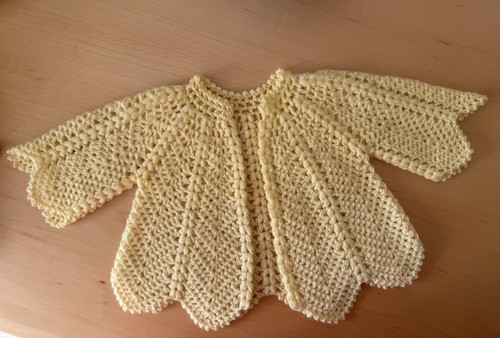 Hand crochet matinee jacket - crochet,