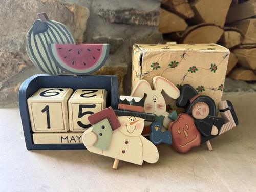 Vintage wooden block perpetual - vintage,