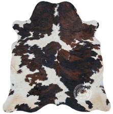 Real Tricolor Cowhide Rug -
