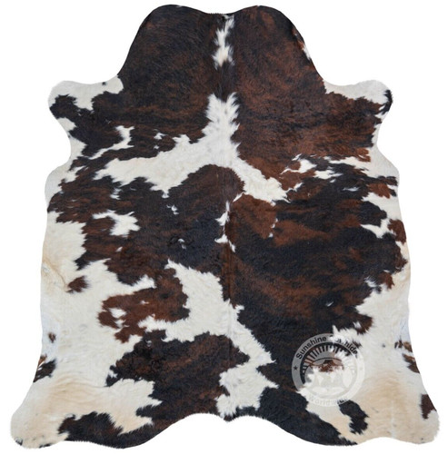 Real tricolor cowhide rug - tricolor,