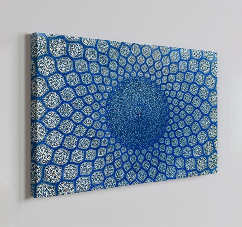 Blue ceramic ornament abstract - blue,