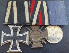 ✚11047✚ German WW1 mounted medal group Iron Cross Prussia Long Service Medal 9