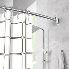 Adjustable Curved Shower Curtain Rod Drilled