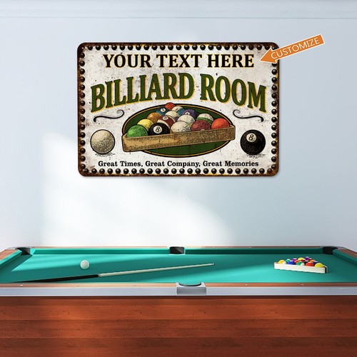 Custom billiard room sign - room, pool