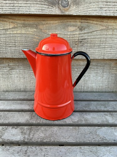 Vintage red enamel - vintage,