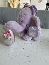 Disney Store exclusive 'Happy Birthday' Heffalump purple Tagged soft teddy
