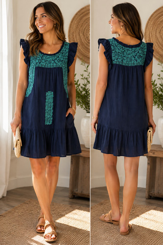 Marie embroidered ruffle - j.,