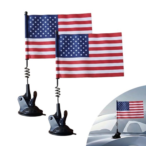 American car hood - american, flag