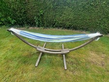 Vivere Tropical Double Hammock with Wooden Stand