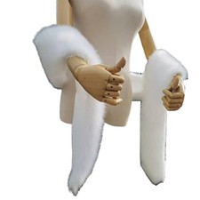 Women Long Faux Fur Shawl