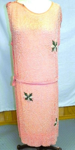 Vintage authentic 1920s peach - vintage,