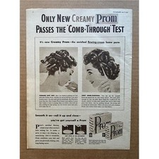 PROM home perm - vintage MEMORABILIA - original advert from 1956 - great for the
