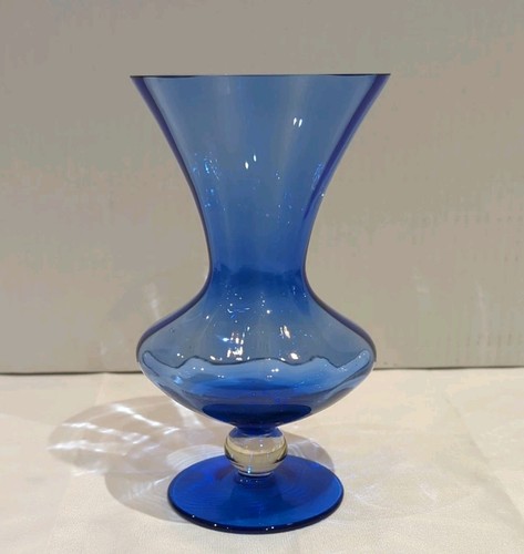 Vintage cobolt glass thistle - vintage,