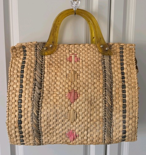 Vintage 1950 woven - 1950's, straw