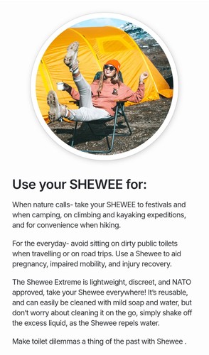 Shewee extreme female travel - extreme,