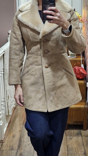 Vintage genuine leather suede