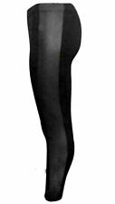 WOMENS LADIES SIDE PANEL LEOPARD ANIMAL PRINT FULL LENGTH LEGGINGS SIZE 8-26