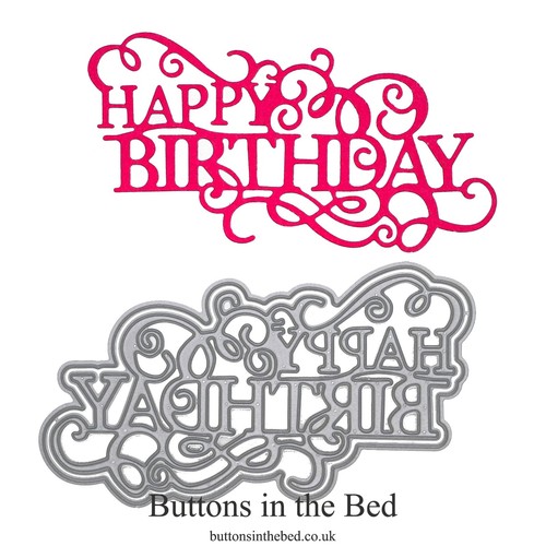 Large happy birthday metal - large,