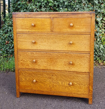 HEALS STYLE OAK CHEST OF 5