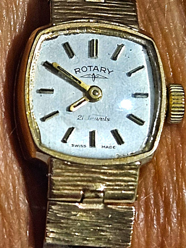 9ct rotary swiss made 21j - made,