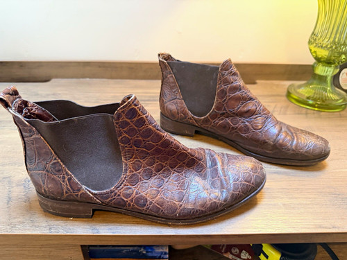 Toast leather brown mock - leather,