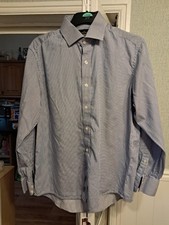 The Savile Row Company Shirt Size 16.5 Slim Fit, Blue