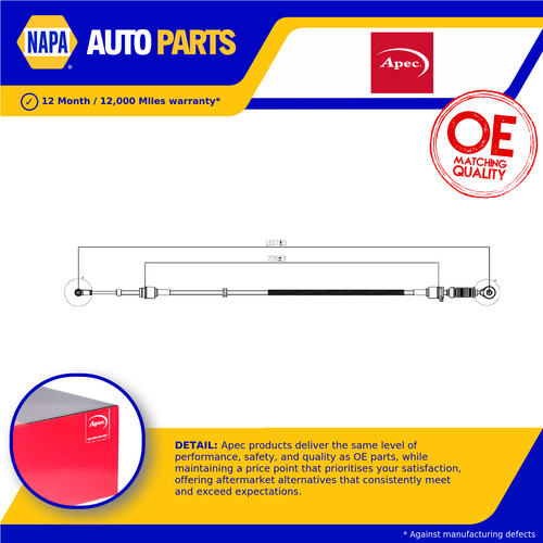 Gear change cable - gear, fits