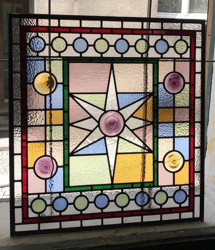 Stained glass panel bespoke - glass, panel.