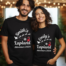 Personalised Lapland Xmas T-Shirt Matching Family Tee Holiday North Pole T Shirt