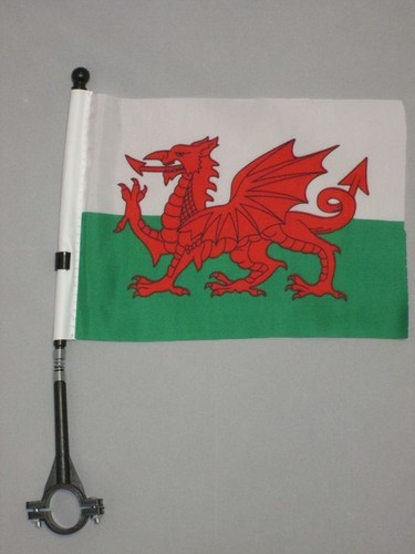 Wales bike flag - wales, 8''