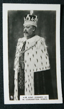 KING EDWARD V11  Coronation Robes    Vintage 1930's  Mini Photocard  KE06