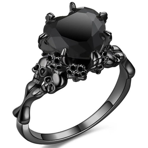 Gothic skull ring - skull,