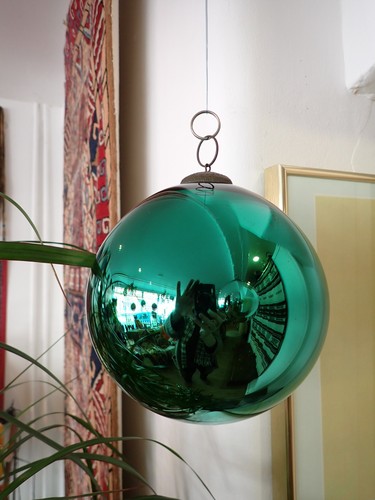 Green witches ball - ball, christmas