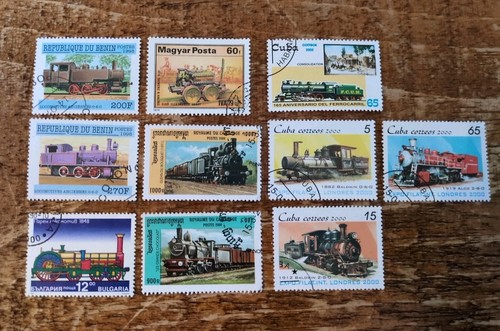Train stamps locomotives - x,