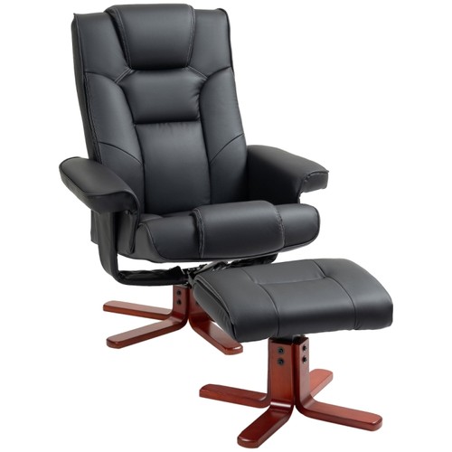 Faux leather manual recliner - manual,