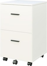 White 2 Drawer Mobile Filing