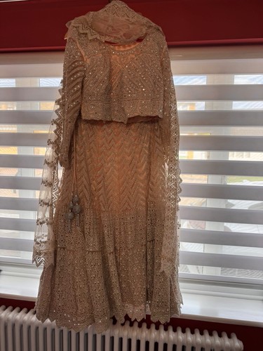 Anarkali suit champagne gold - anarkali,