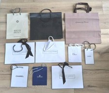 A Selection of Famous Stores Shops Paper Gift Shopping Bags Christmas 