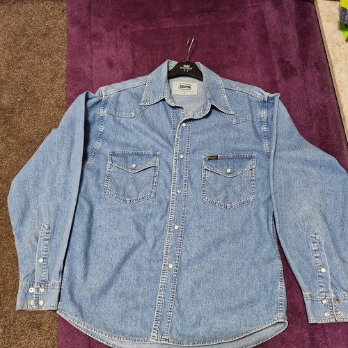 Vintage wrangler denim shirt - wrangler,