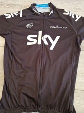 Sky Pinarello Cycling Jersey Men's Black Rapha UCI World Tour Logo Top Size L
