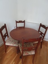 Vintage antique mahogany round - vintage,