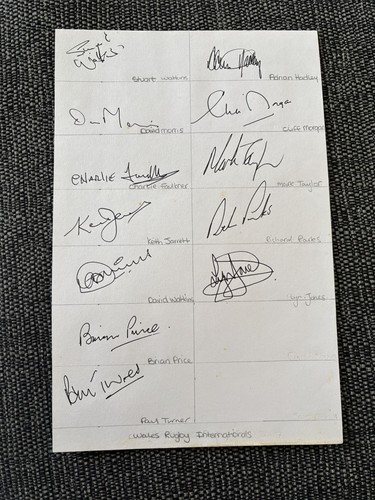 Wales rugby legends signed - rugby,