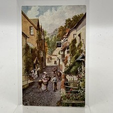 Vintage Raphael Tuck Oilette Postcard – High Street Clovelly – Early 1900s