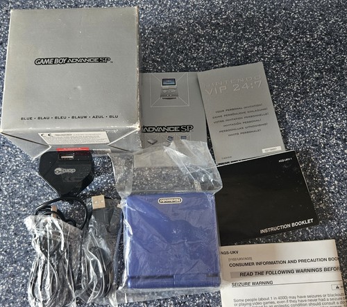 Gameboy advance blue with - gameboy,