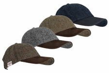 Walker and Hawkes - Harris Tweed Brungton Leather Peak Baseball Cap