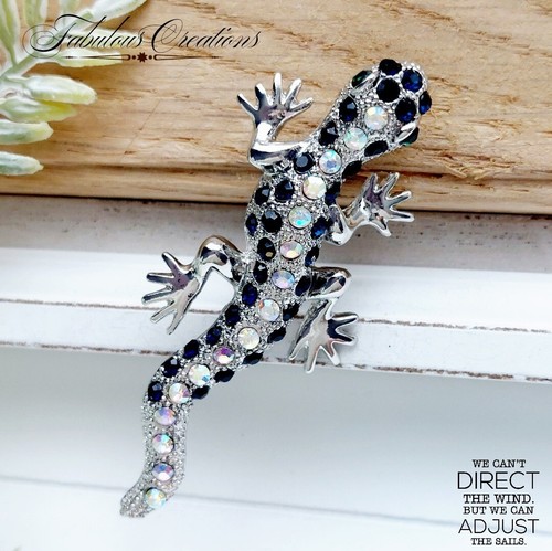 Silver tone reptile lizard - silver,